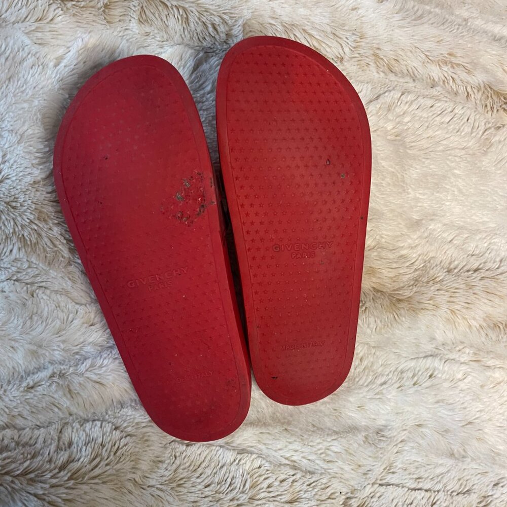 Authentic Givenchy Logo Pool Slide 'Red' - image 2